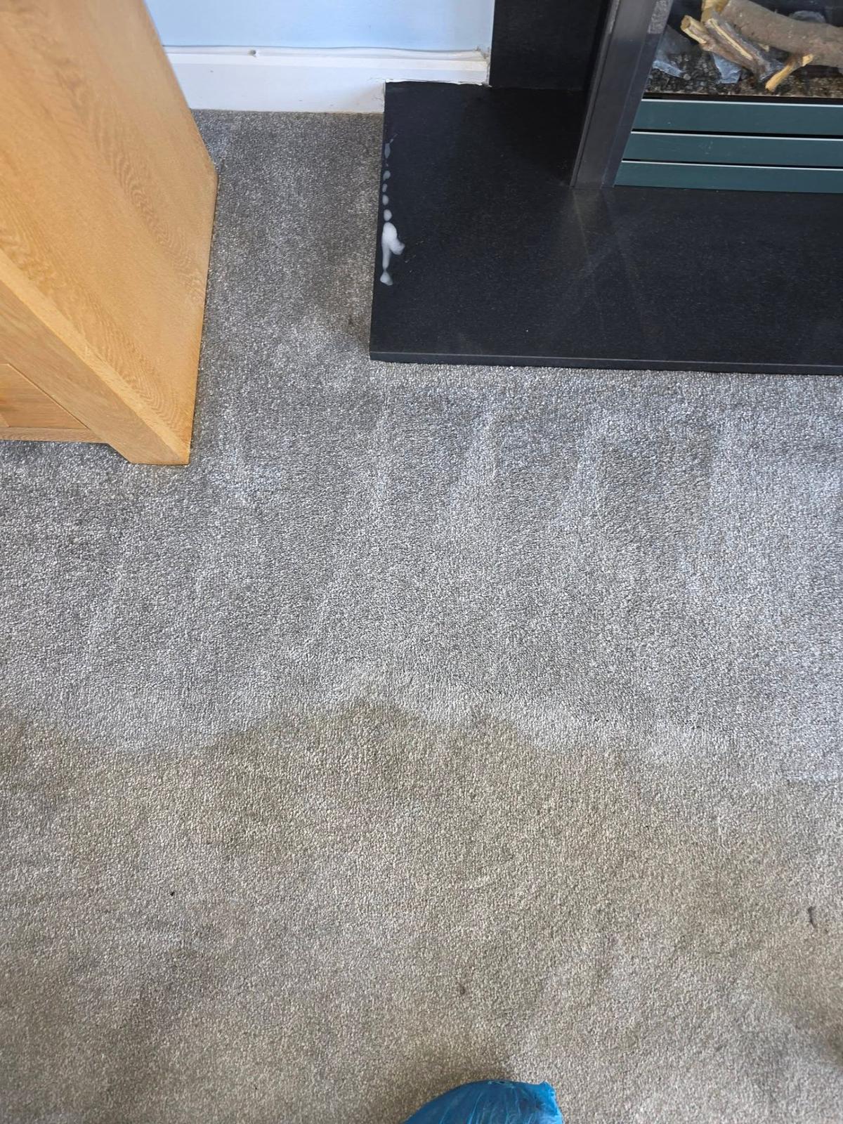 Living room carpet cleaned near fireplace in Buckinghamshire home